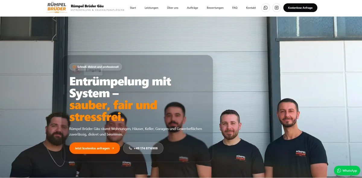 Website von Rümpel Brüder Gäu